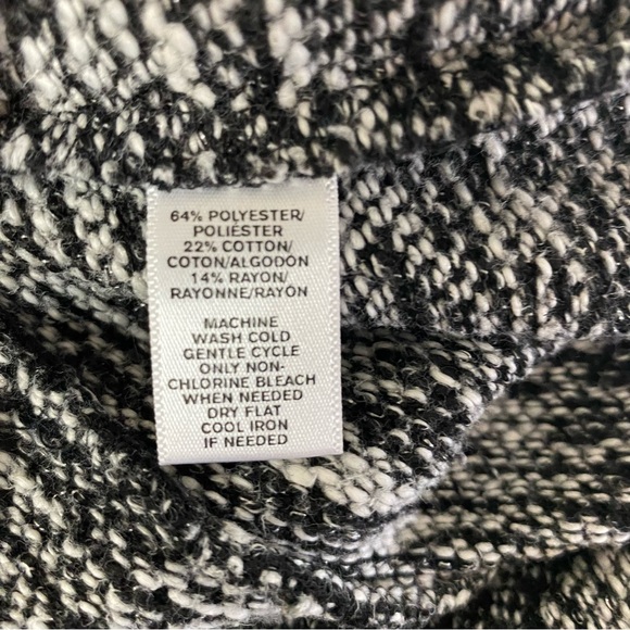 LOFT Marled Knit Pullover Sweater Top Gray black - Picture 5 of 5